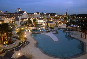Disney's Beach Club Resort at Night